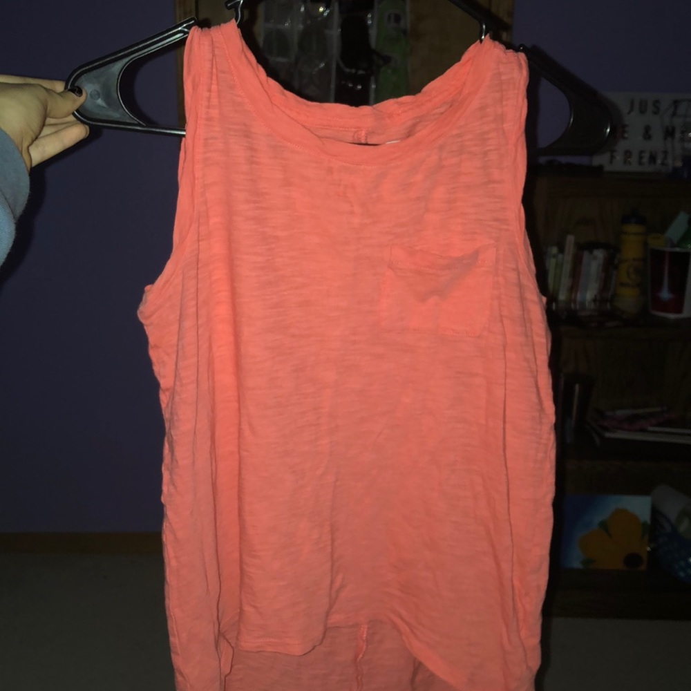 Coral colored tank top